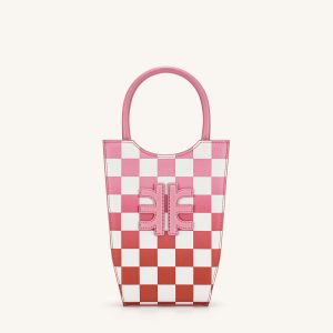 FEI Gradient Checkerboard Phone Bag - Begonia Pink & Red