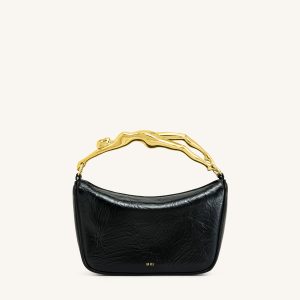 Jenny Human-shaped Handle Handbag - Black