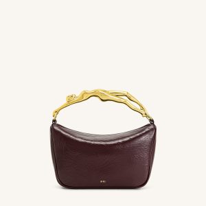 Jenny Human-shaped Handle Handbag - Deep Burgundy