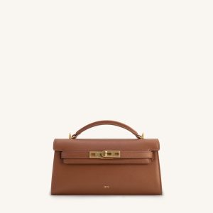 Noor Top Handle Bag - Brown