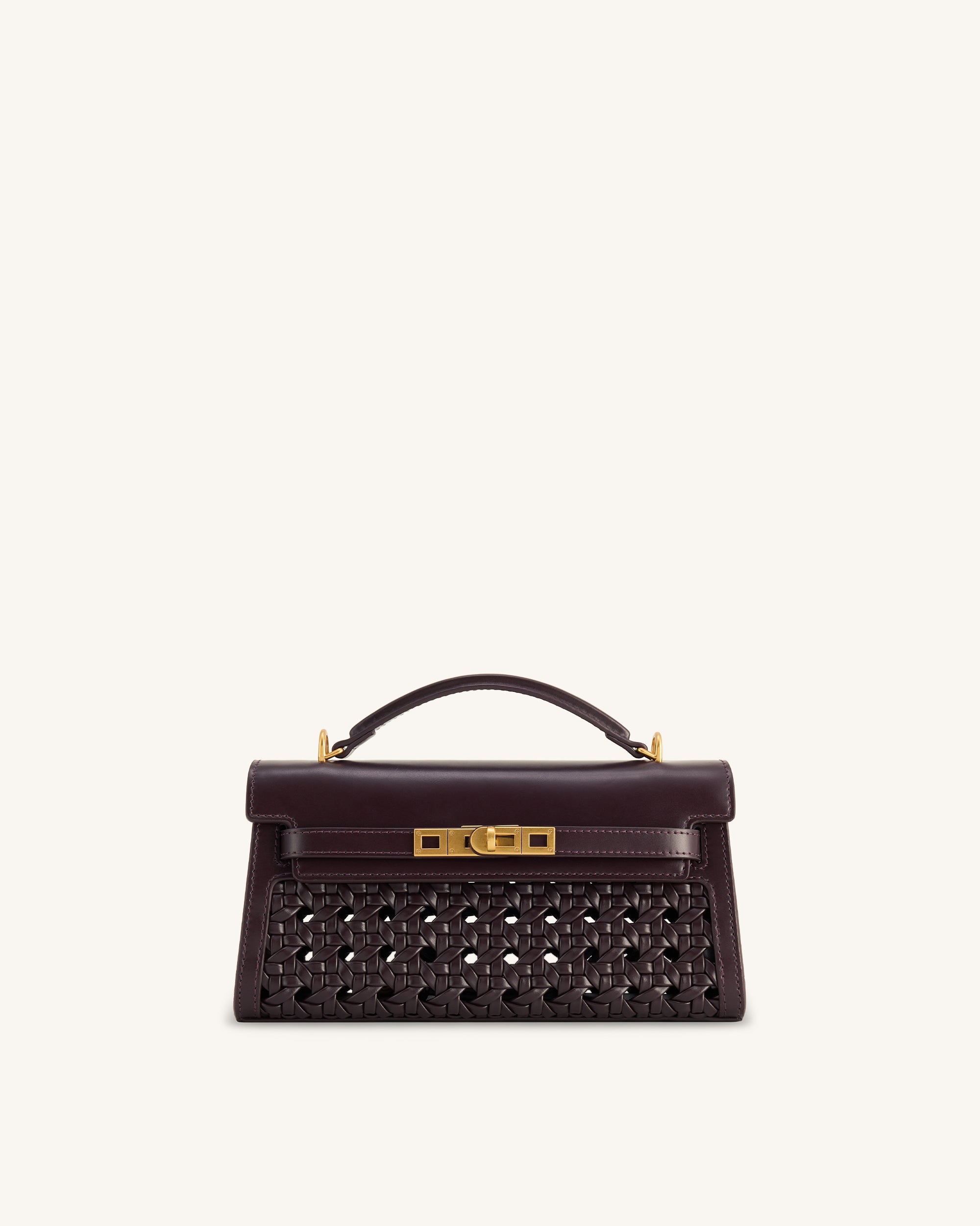 Noor Top Handle Bag - Dark Red