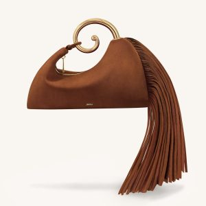 Nell Fringe Hardware Top Handle Bag - Mocha Brown