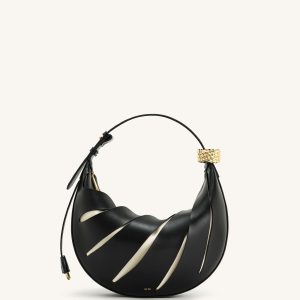 Jana Hollow Out Shoulder Bag - Black