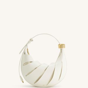 Jana Hollow Out Shoulder Bag - White