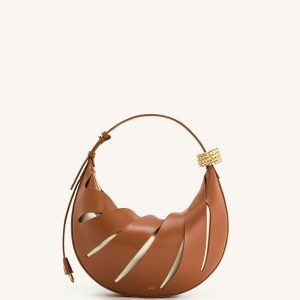 Jana Hollow Out Shoulder Bag - Brown