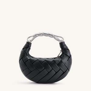 Orla Weave Handbag - Black