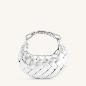 Orla Weave Handbag - Silver