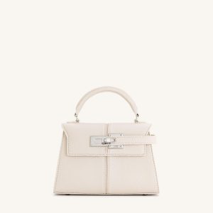 Elise Top Handle Bag - White