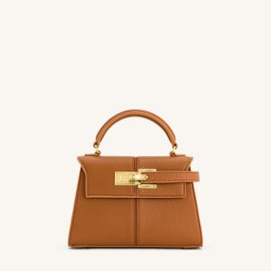 Elise Top Handle Bag - Brown