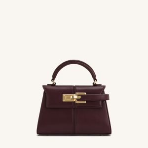 Elise Top Handle Bag - Deep Burgundy
