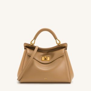 Lucia Classic Top Handbag - Brown