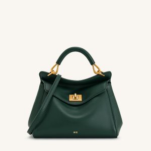 Lucia Classic Top Handbag - Dark Green