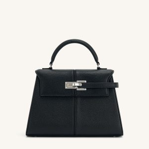 Elise Large Top Handle Bag - Black
