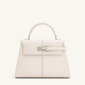 Elise Large Top Handle Bag - White