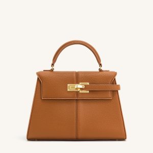Elise Large Top Handle Bag - Brown