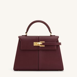 Elise Large Top Handle Bag - Claret