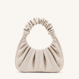 Gabbi Ruched Hobo Handbag - Ivory