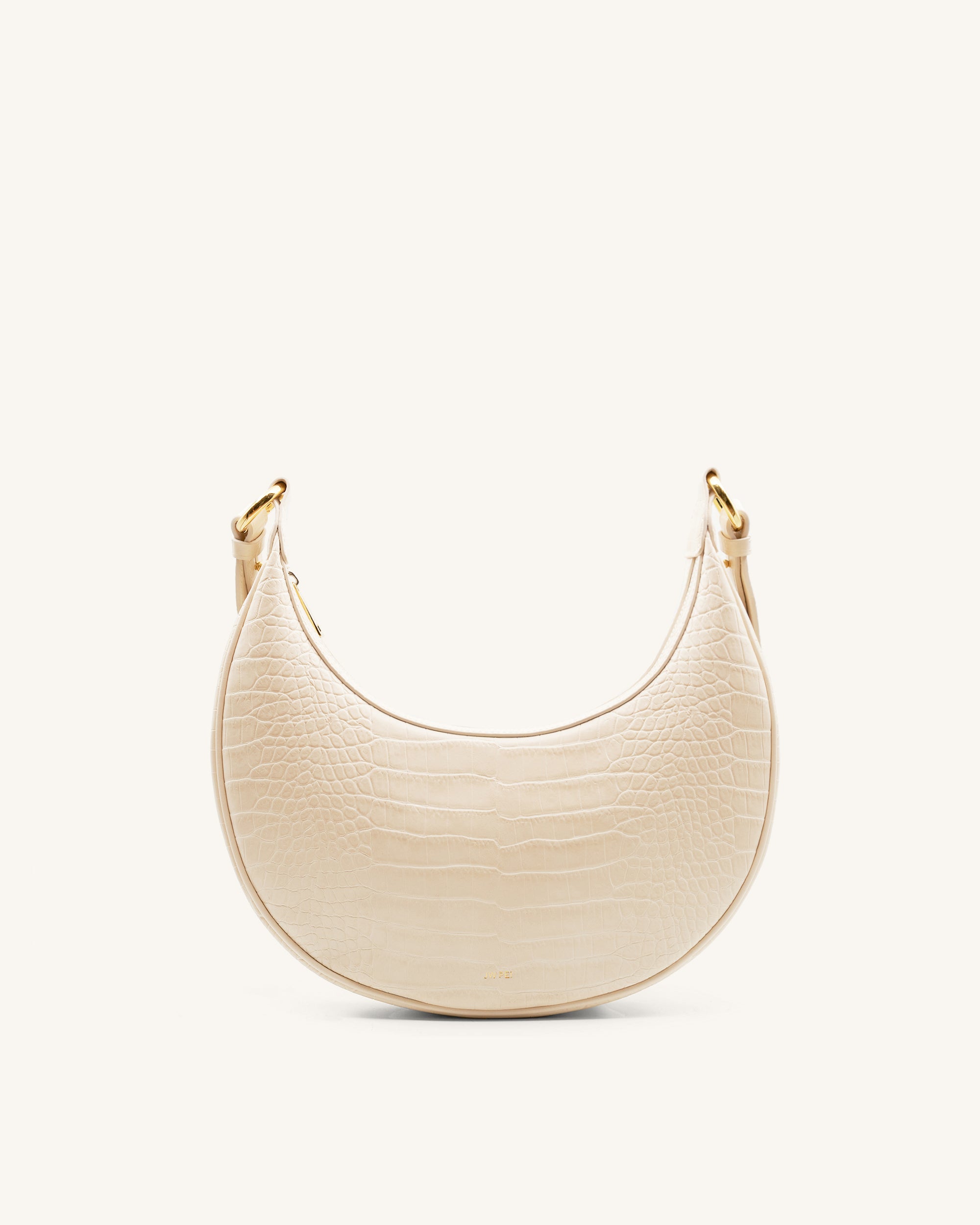 Carly Saddle Bag - Ivory Croc - Image 3
