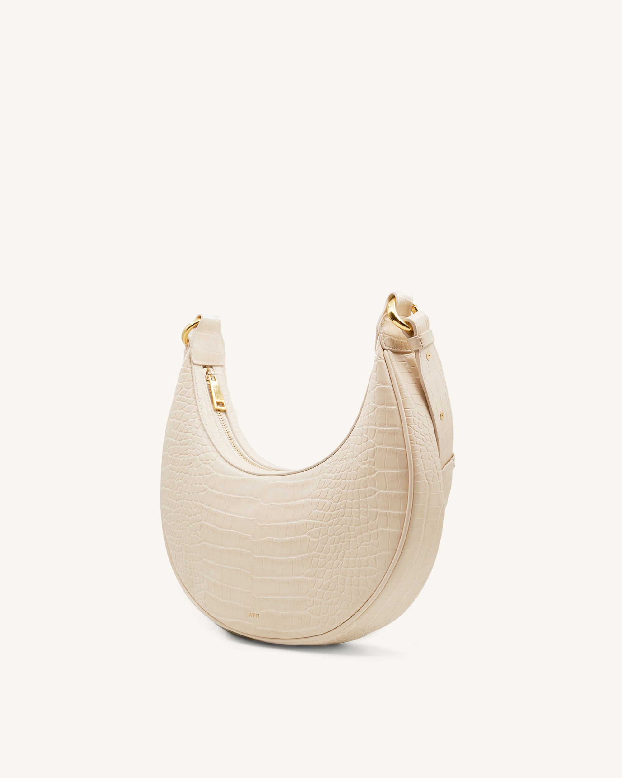 Carly Saddle Bag - Ivory Croc - Image 2