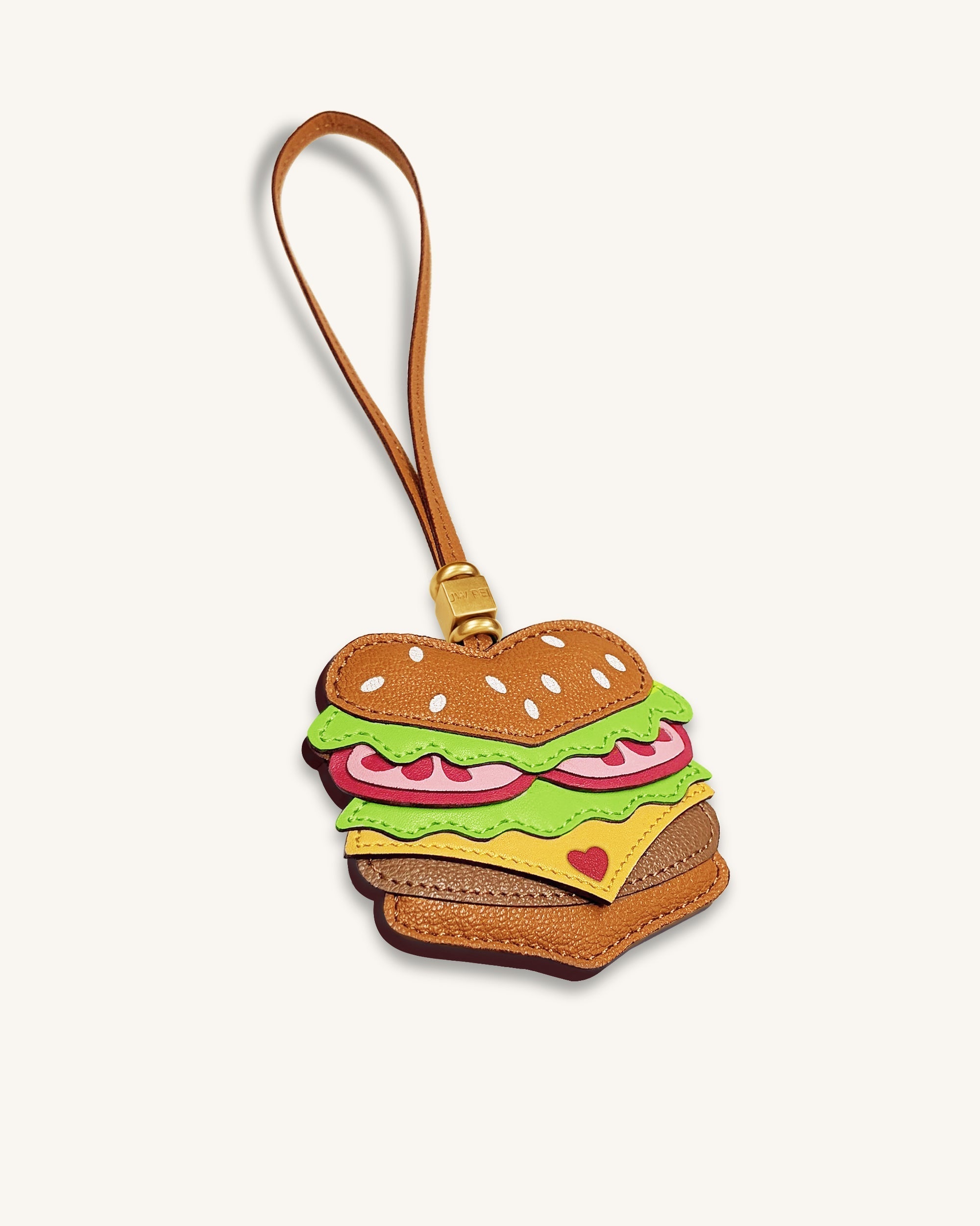 Burger Bag Charm - Brown - Image 3