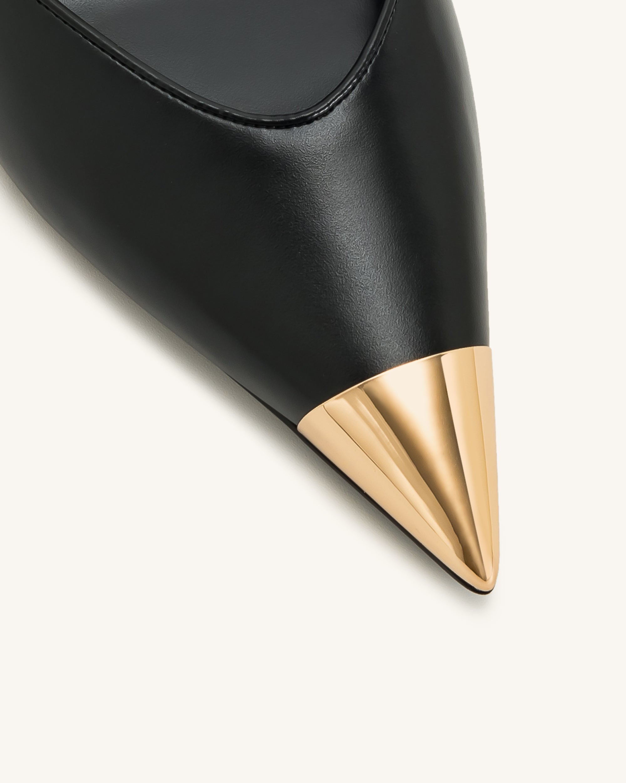 Savannah Gold Tipped Slingback Pumps - Black - Image 6