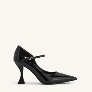 Thalina Patent Leather Pumps - Black