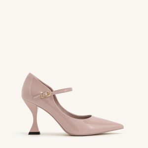Thalina Patent Leather Pumps - Dusty Pink