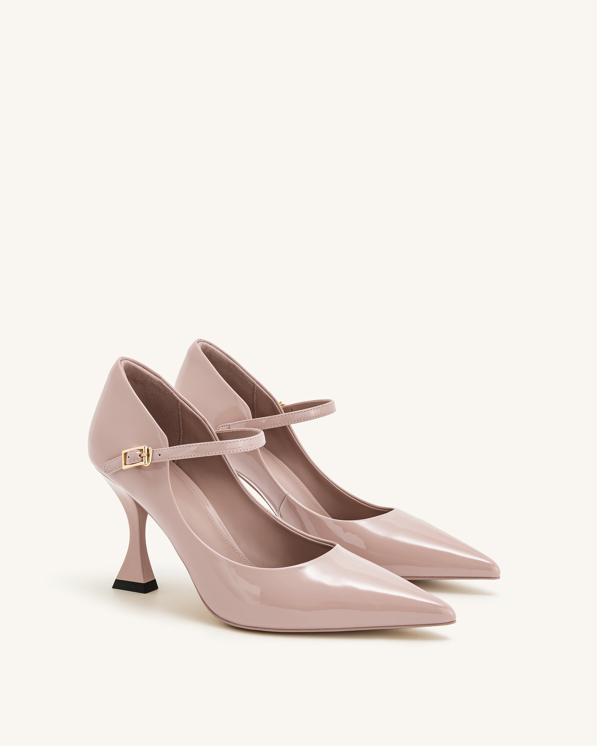 Thalina Patent Leather Pumps - Dusty Pink - Image 2