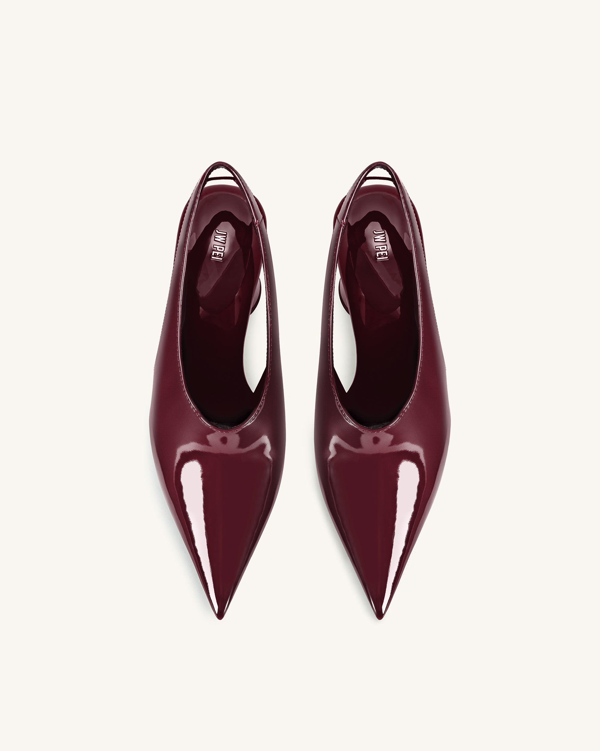 Vivovr High Heel Pumps - Burgundy - Image 3