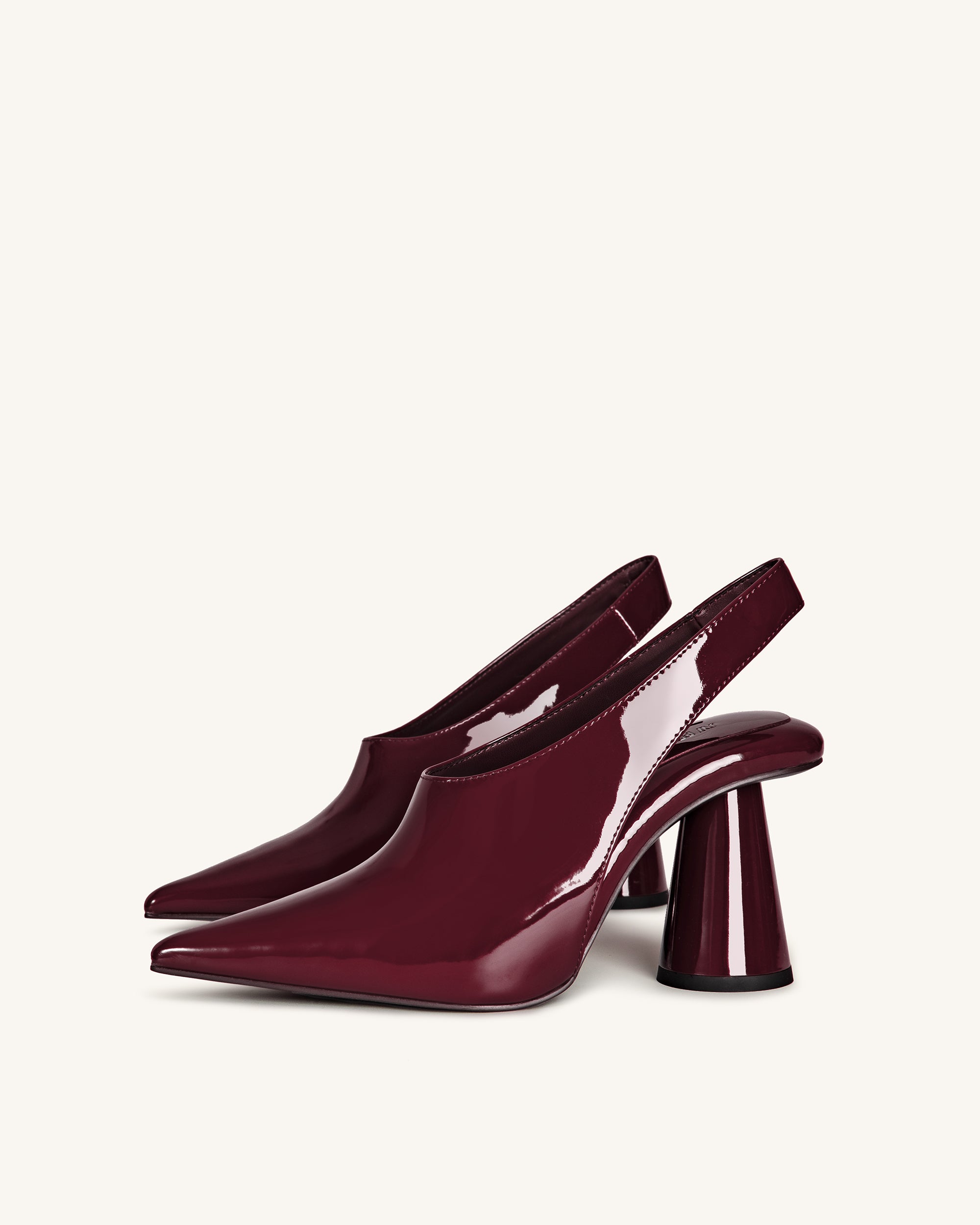 Vivovr High Heel Pumps - Burgundy - Image 6
