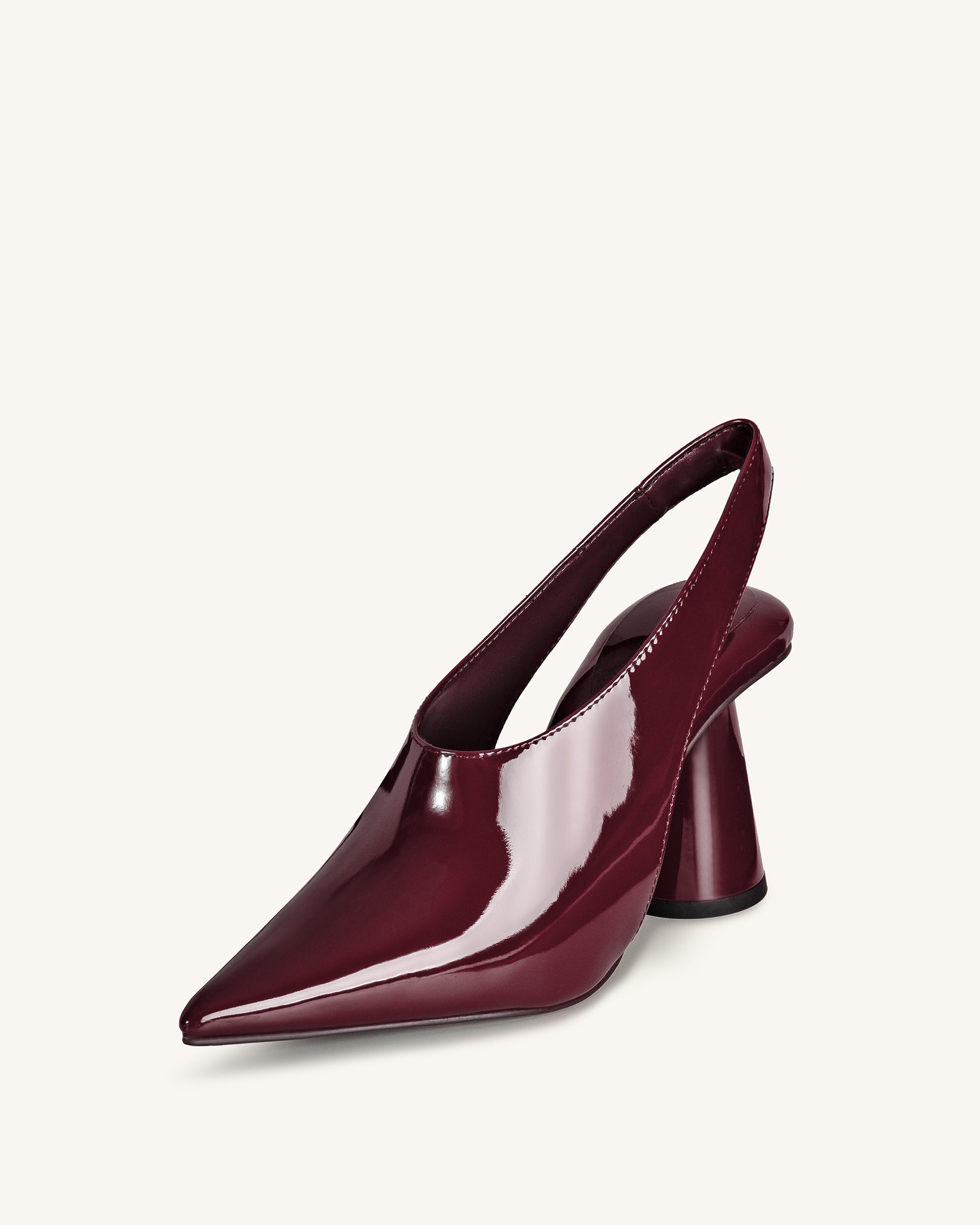 Vivovr High Heel Pumps - Burgundy - Image 4