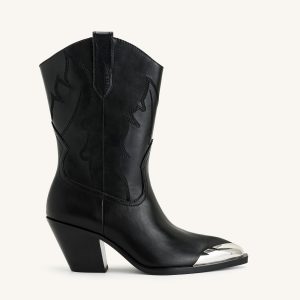 Riya Cowboy Boot - Black
