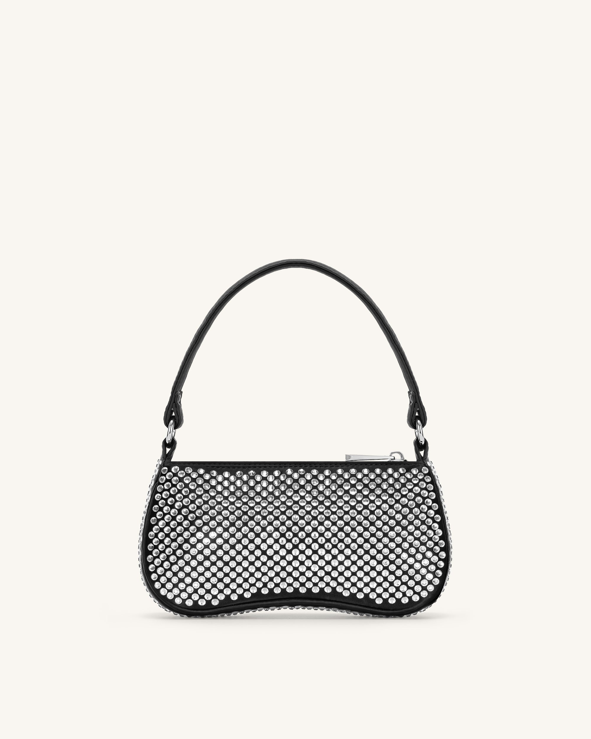 Eva Artificial Crystal Mini Shoulder Bag - Black - Image 3