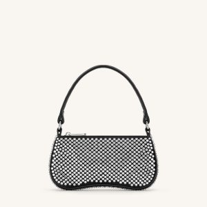 Eva Artificial Crystal Mini Shoulder Bag - Black