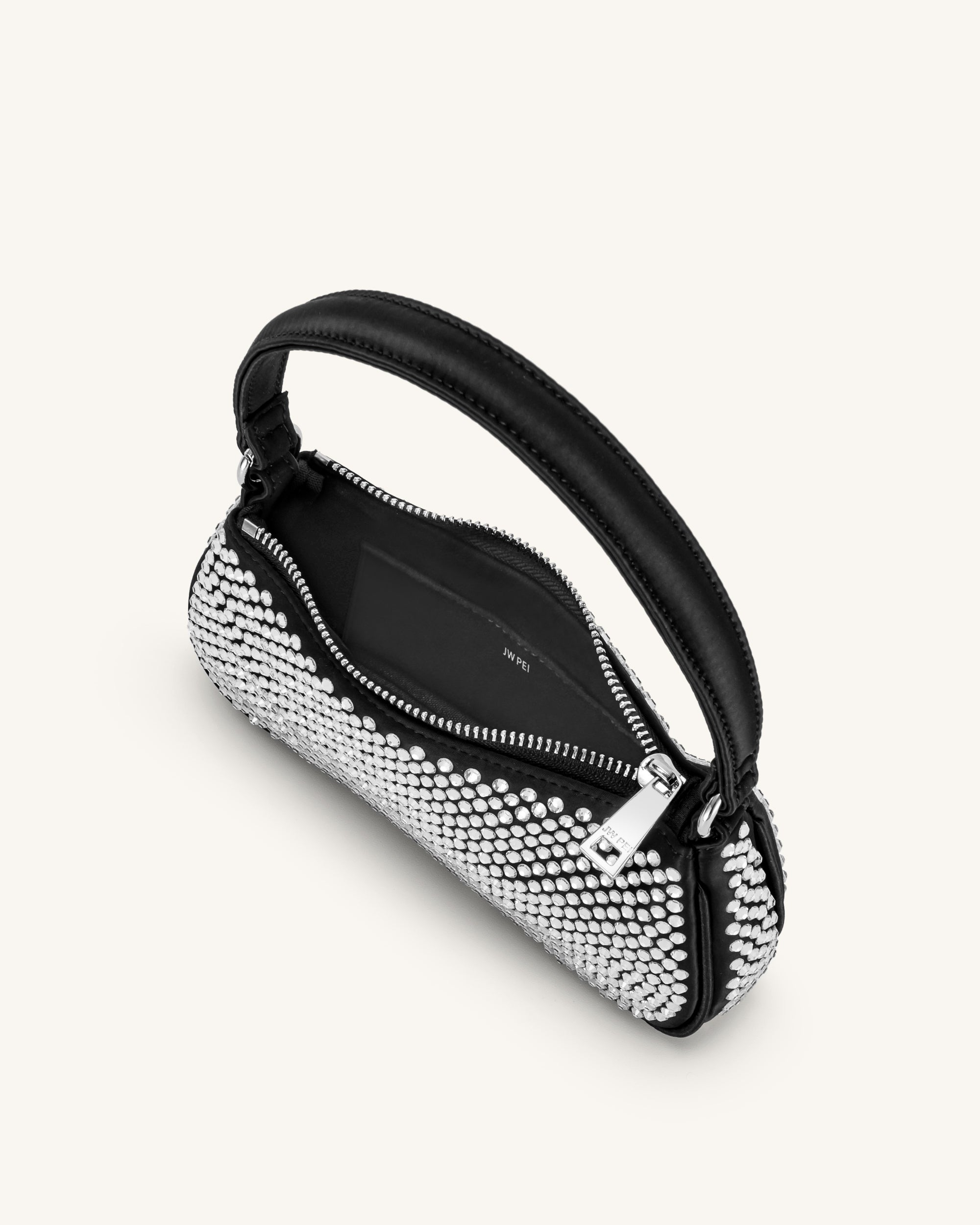 Eva Artificial Crystal Mini Shoulder Bag - Black - Image 4