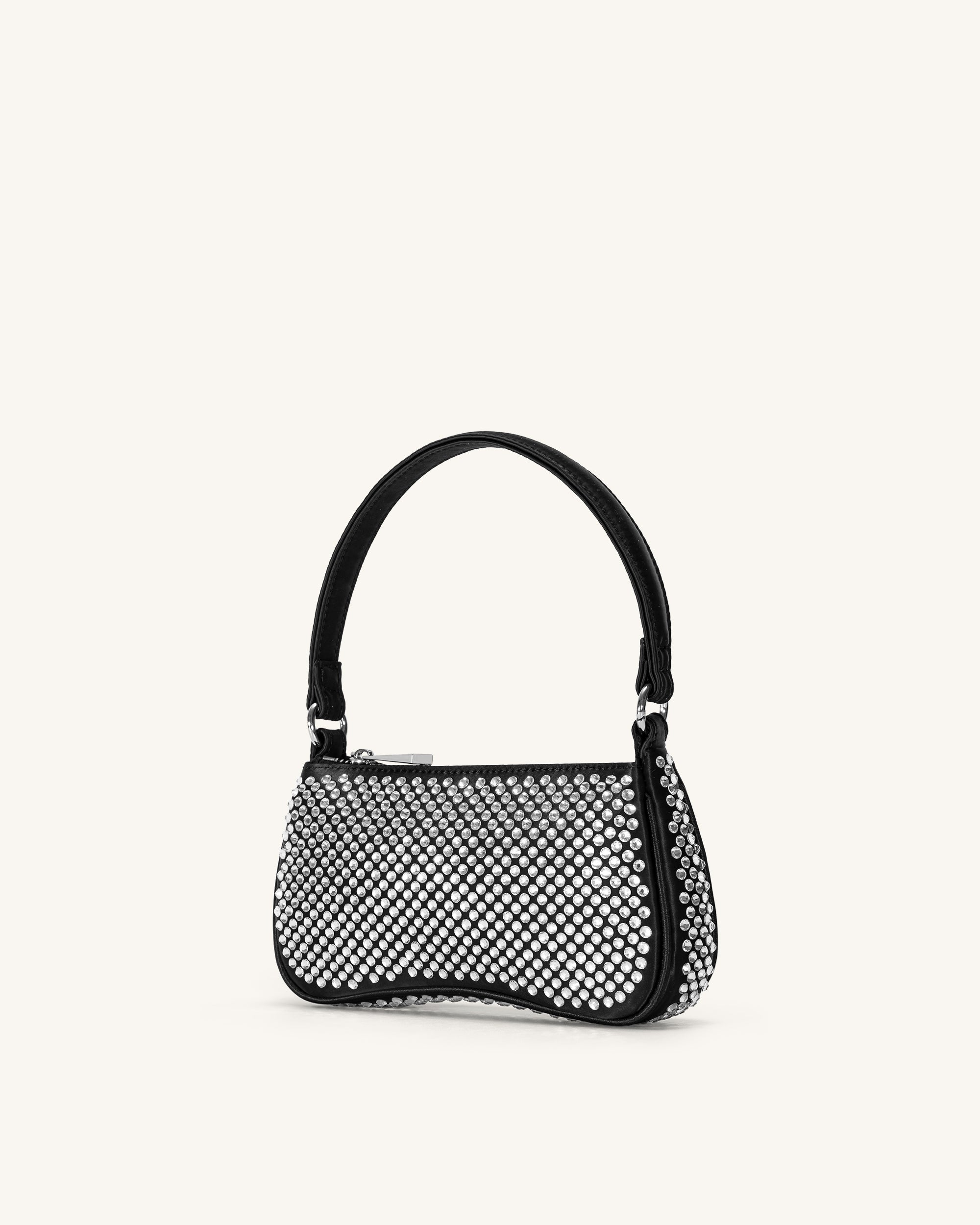 Eva Artificial Crystal Mini Shoulder Bag - Black - Image 2