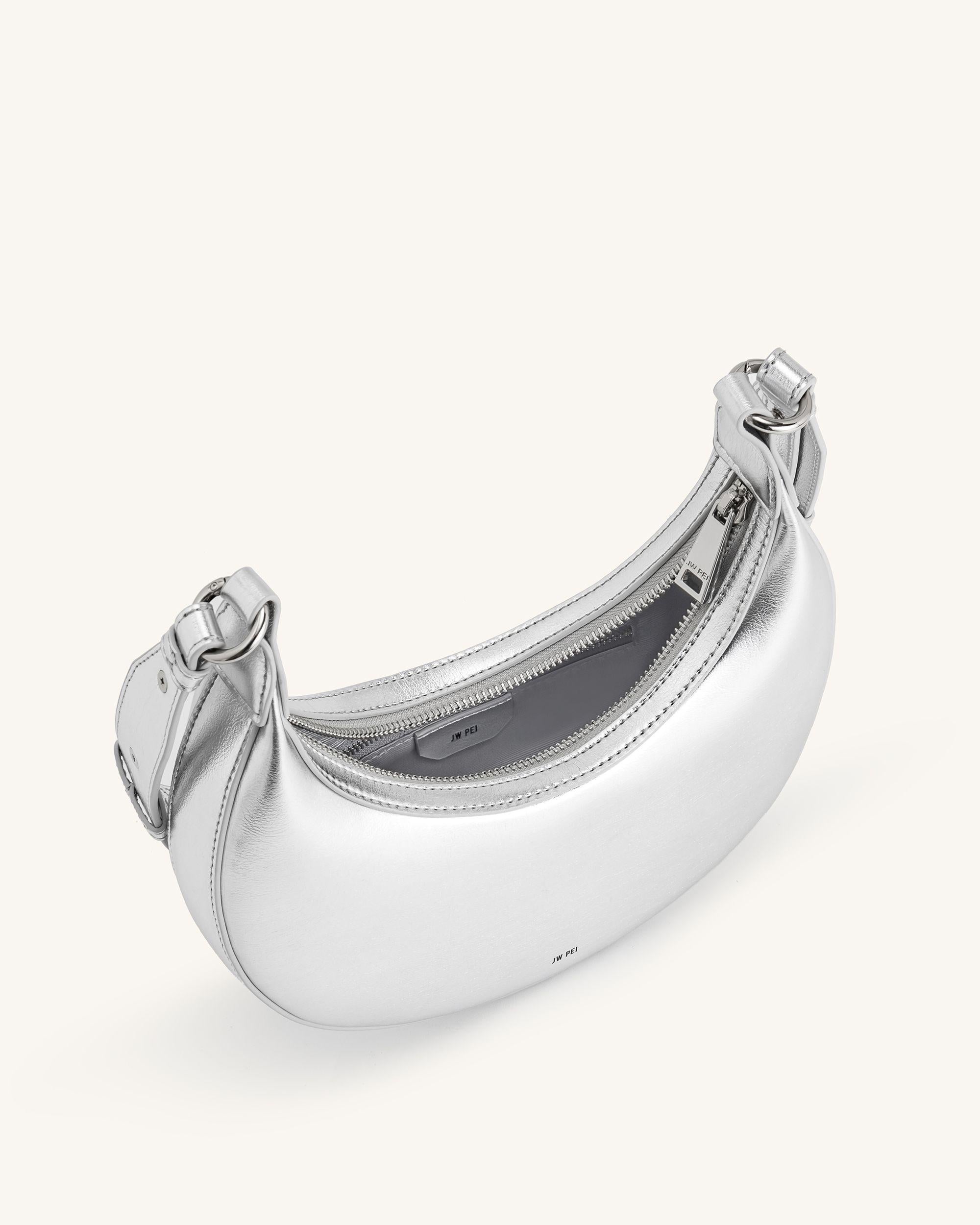 Carly Medium Shoulder Bag - Silver - Image 4