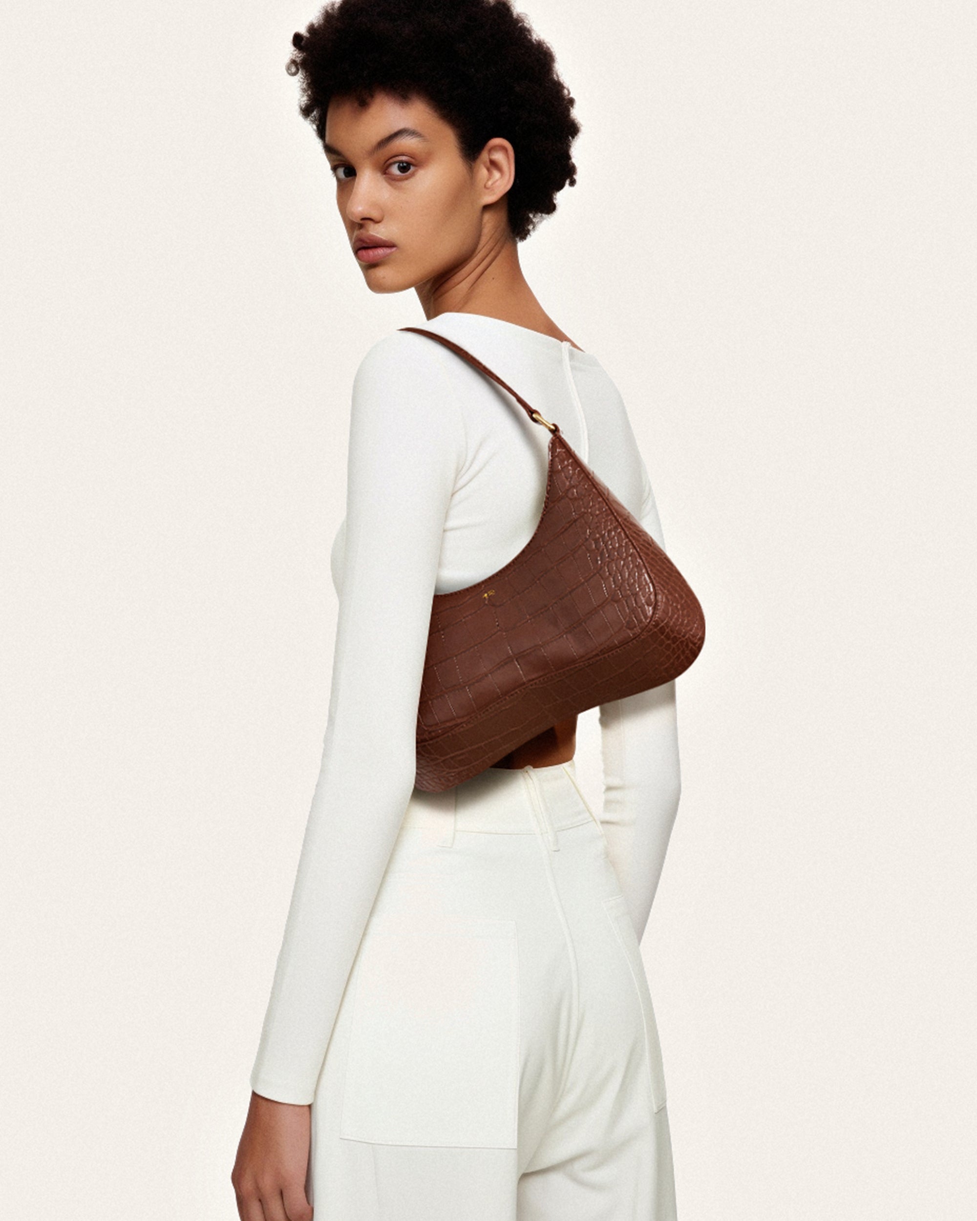 Ruby Shoulder Bag - Umber Croc - Image 2