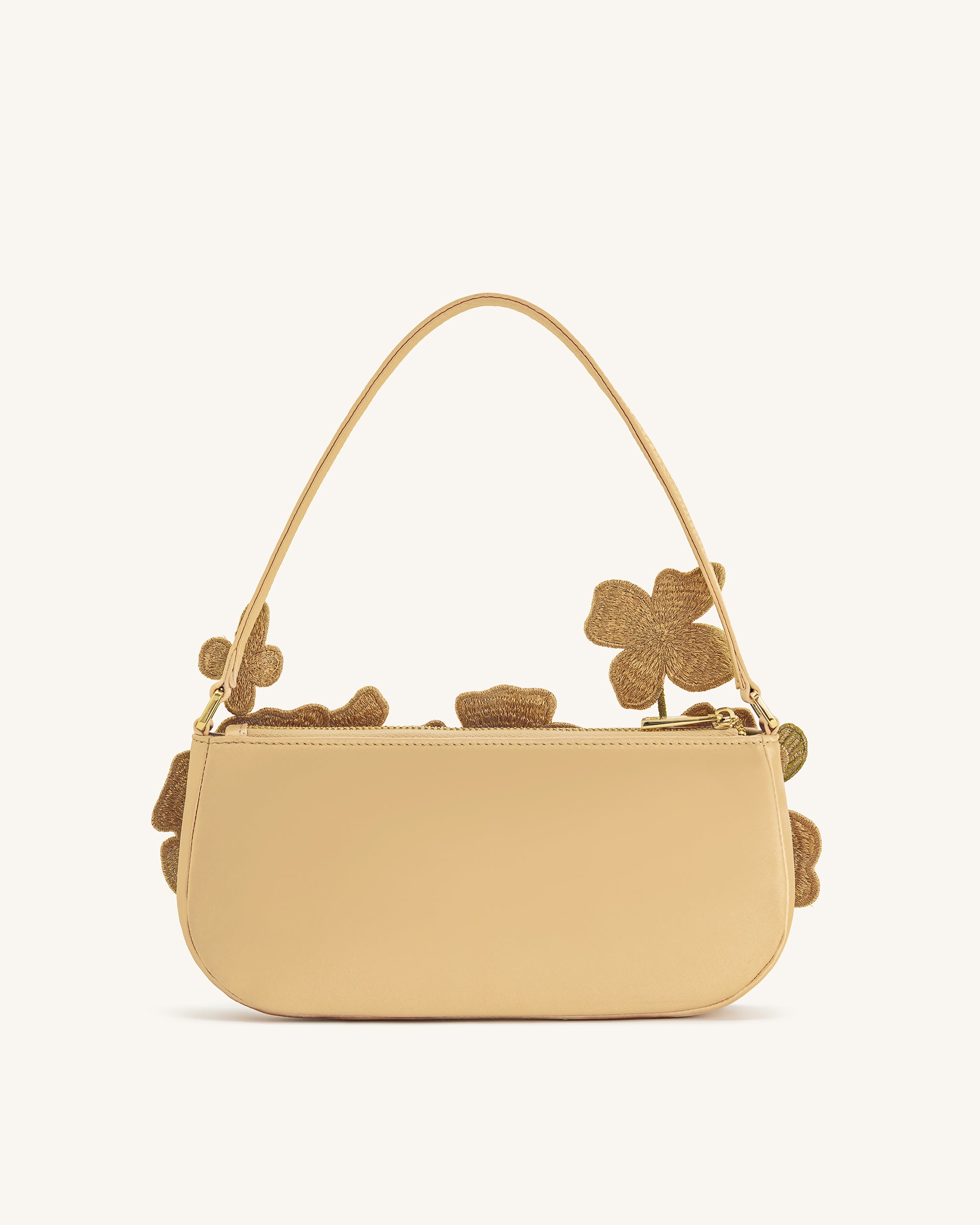 Leona Bead Embellished Shoulder Bag - Almond - Image 3