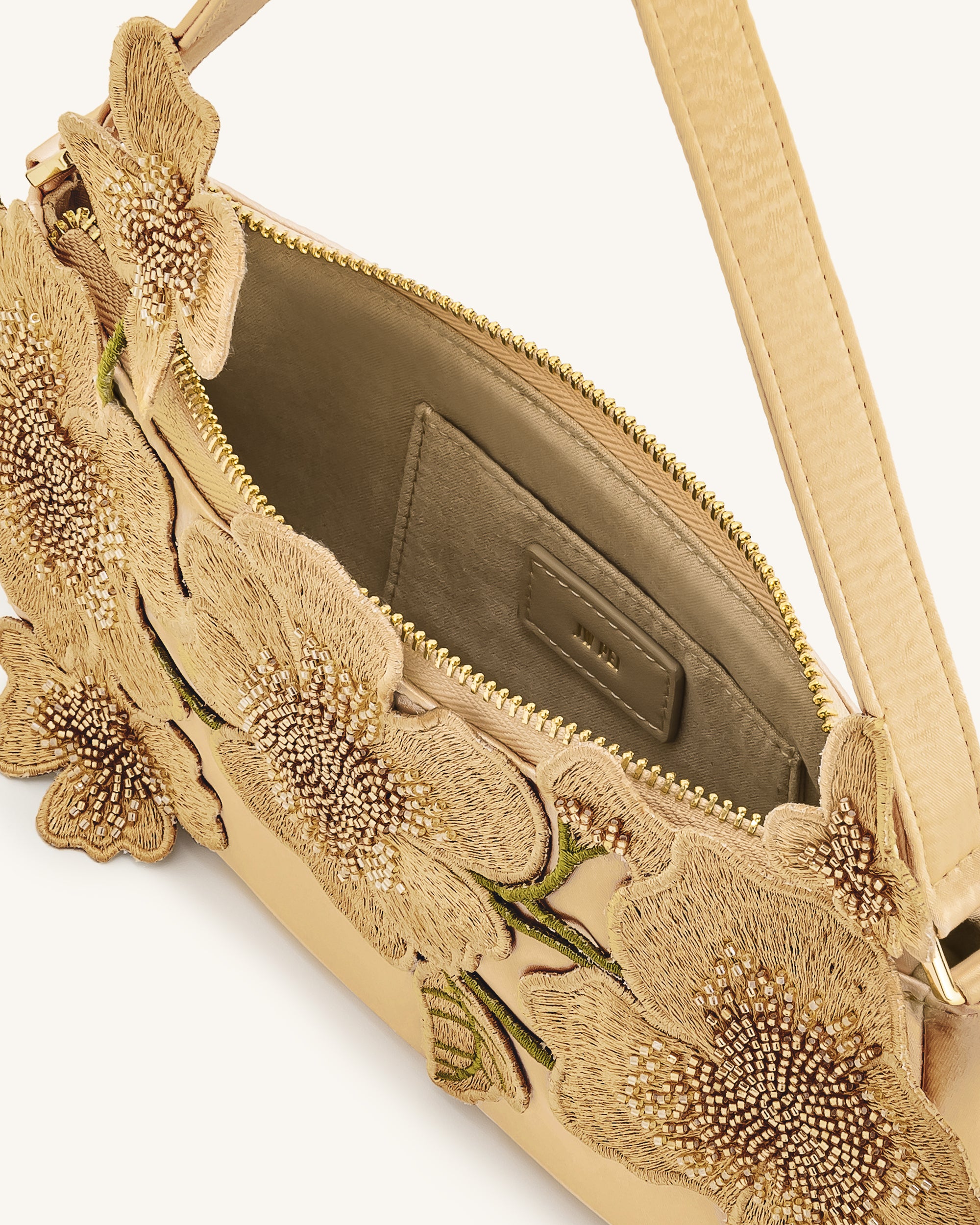 Leona Bead Embellished Shoulder Bag - Almond - Image 4