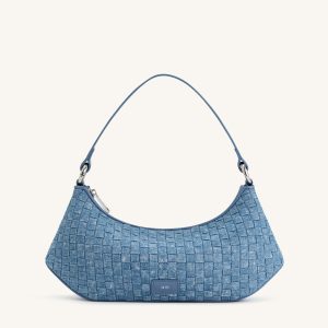 Lily Shoulder Bag - Blue Denim Weave