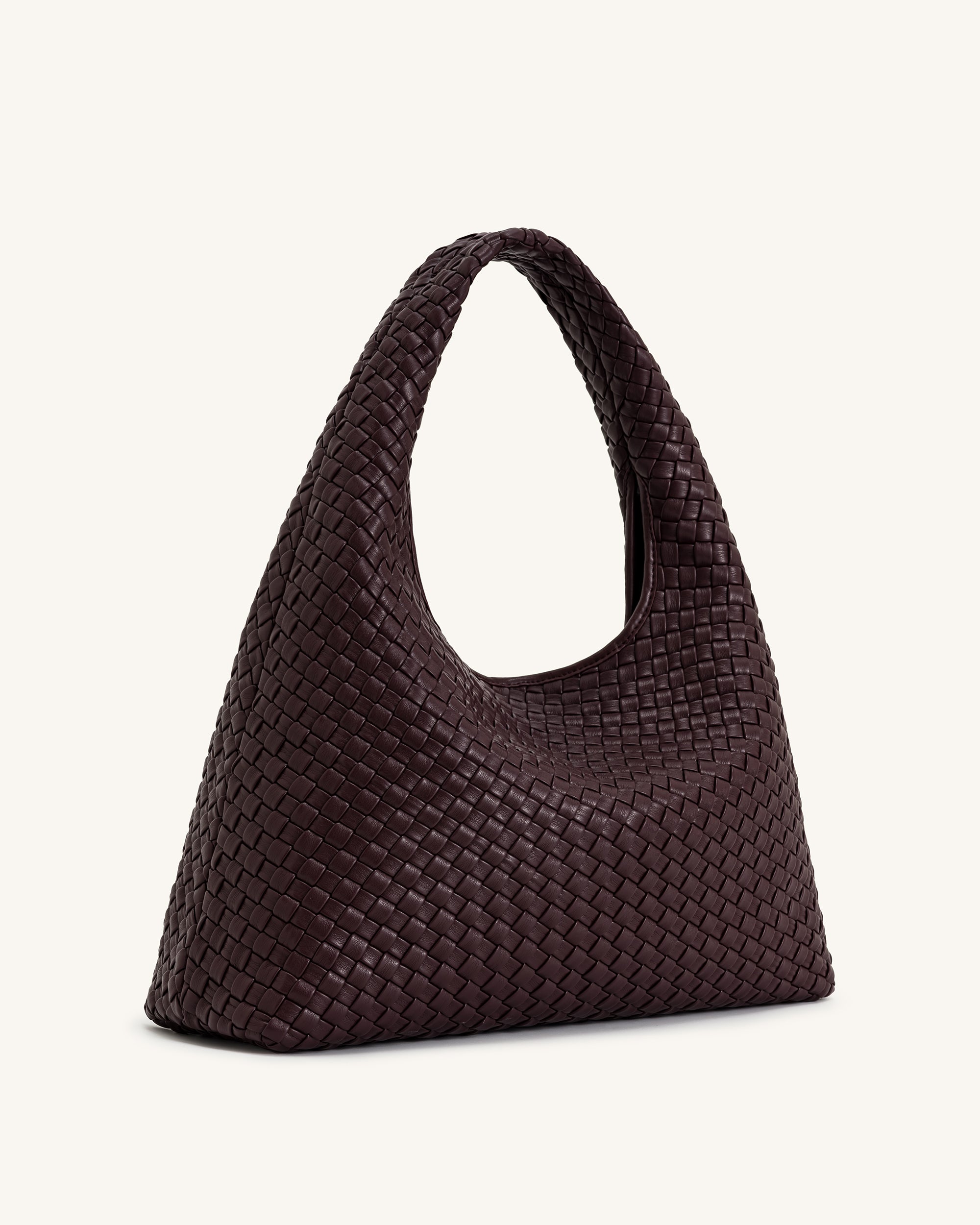 Iaura Woven Shoulder Bag - Deep Burgundy - Image 3