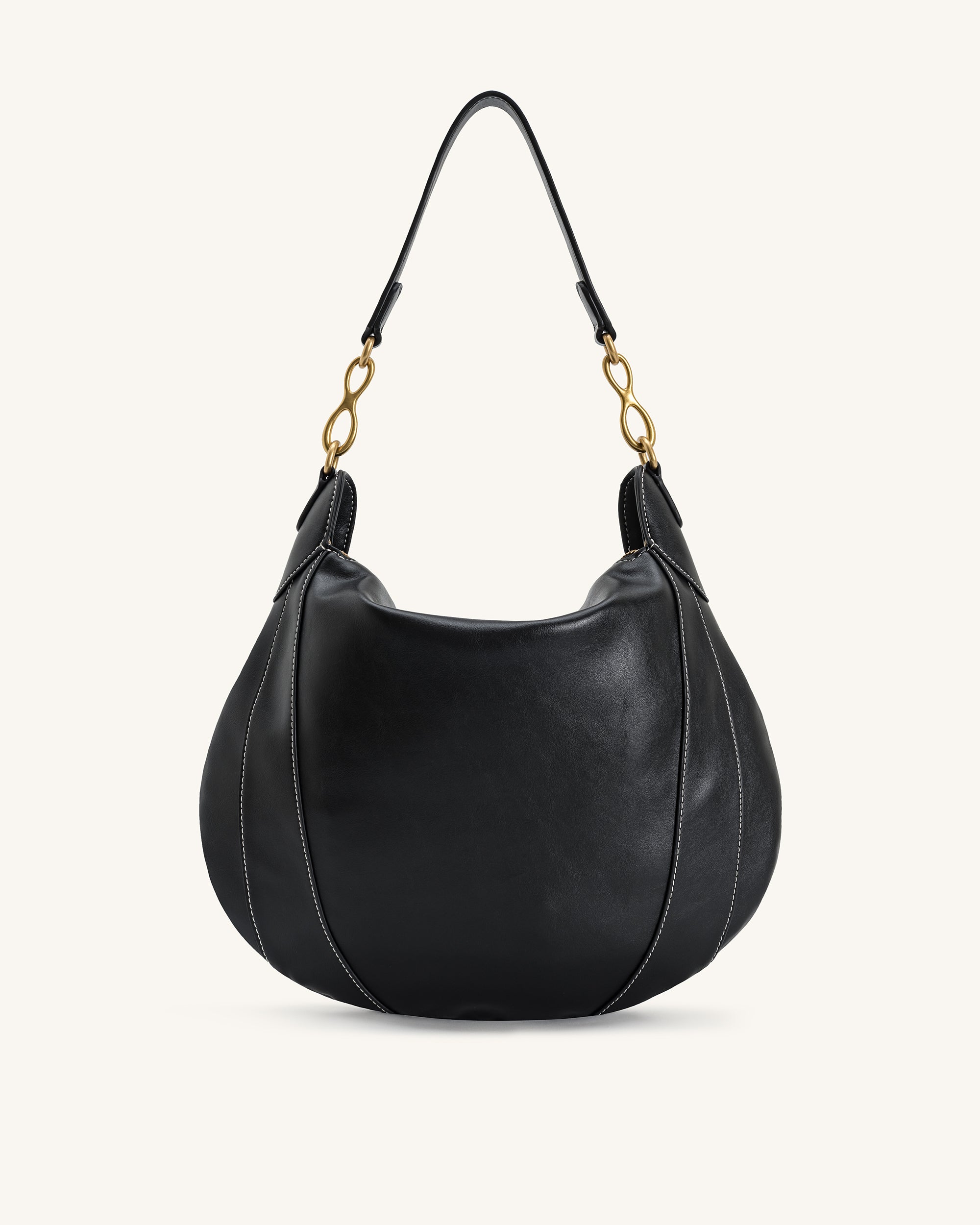 Daria Metal Pendant Embellished Shoulder Bag - Black - Image 3