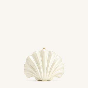 Maisie Shell Clutch - Ivory
