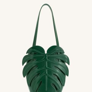 Cecelia Leaf Shape Shoulder Bag - Green
