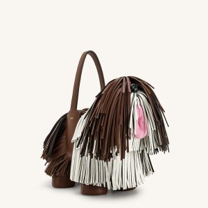Nita Puppy Shape Handbag - Caramel Brown