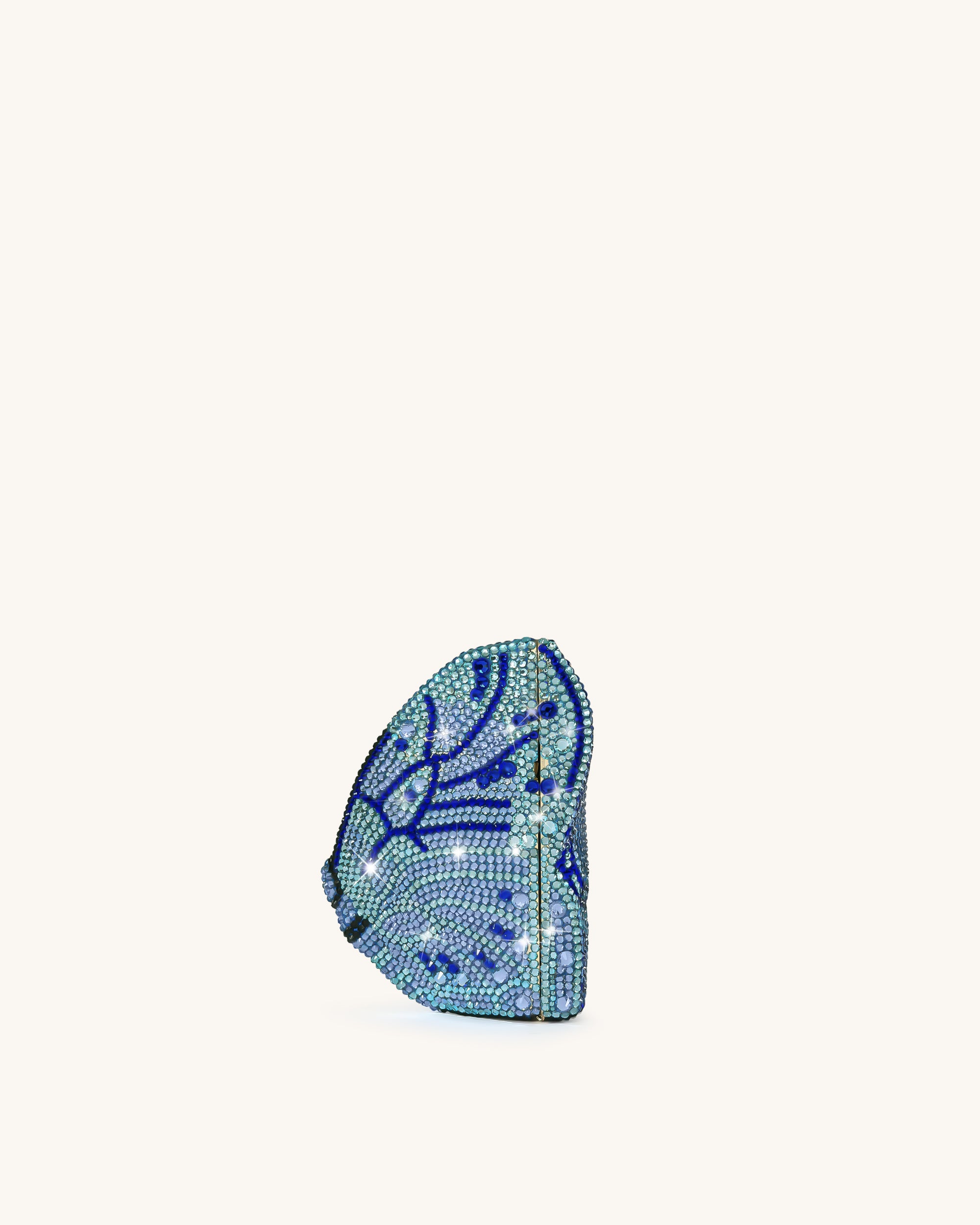 Paisley Crystal Butterfly Clutch - Blue - Image 2