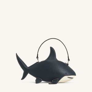 Nerys Shark Look Top Handle Bag - Dark Blue