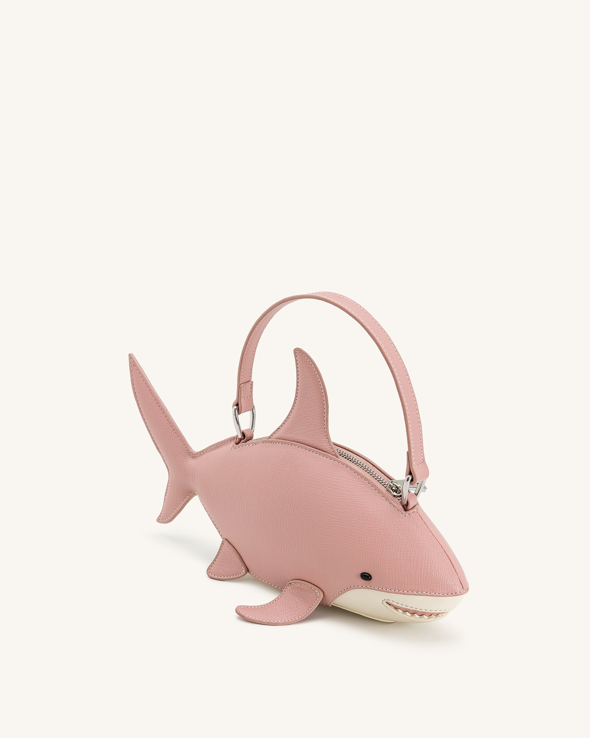 Nerys Shark Look Top Handle Bag - Pink - Image 2