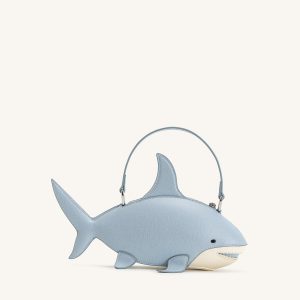 Nerys Shark Look Top Handle Bag - Light Blue